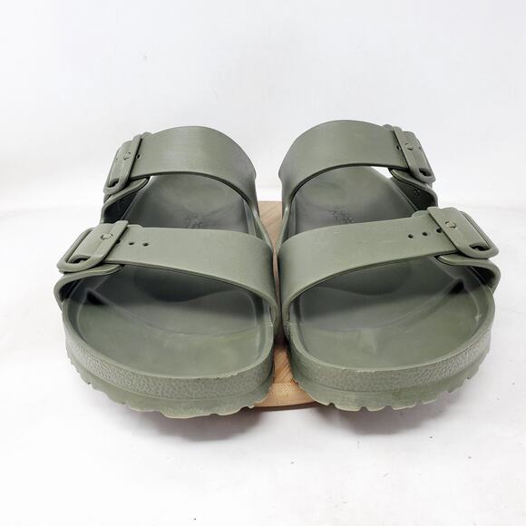 Birkenstock Arizona EVA Sandals 45 Mens Green Slide Straps Buckle Shoes - Picture 4 of 13